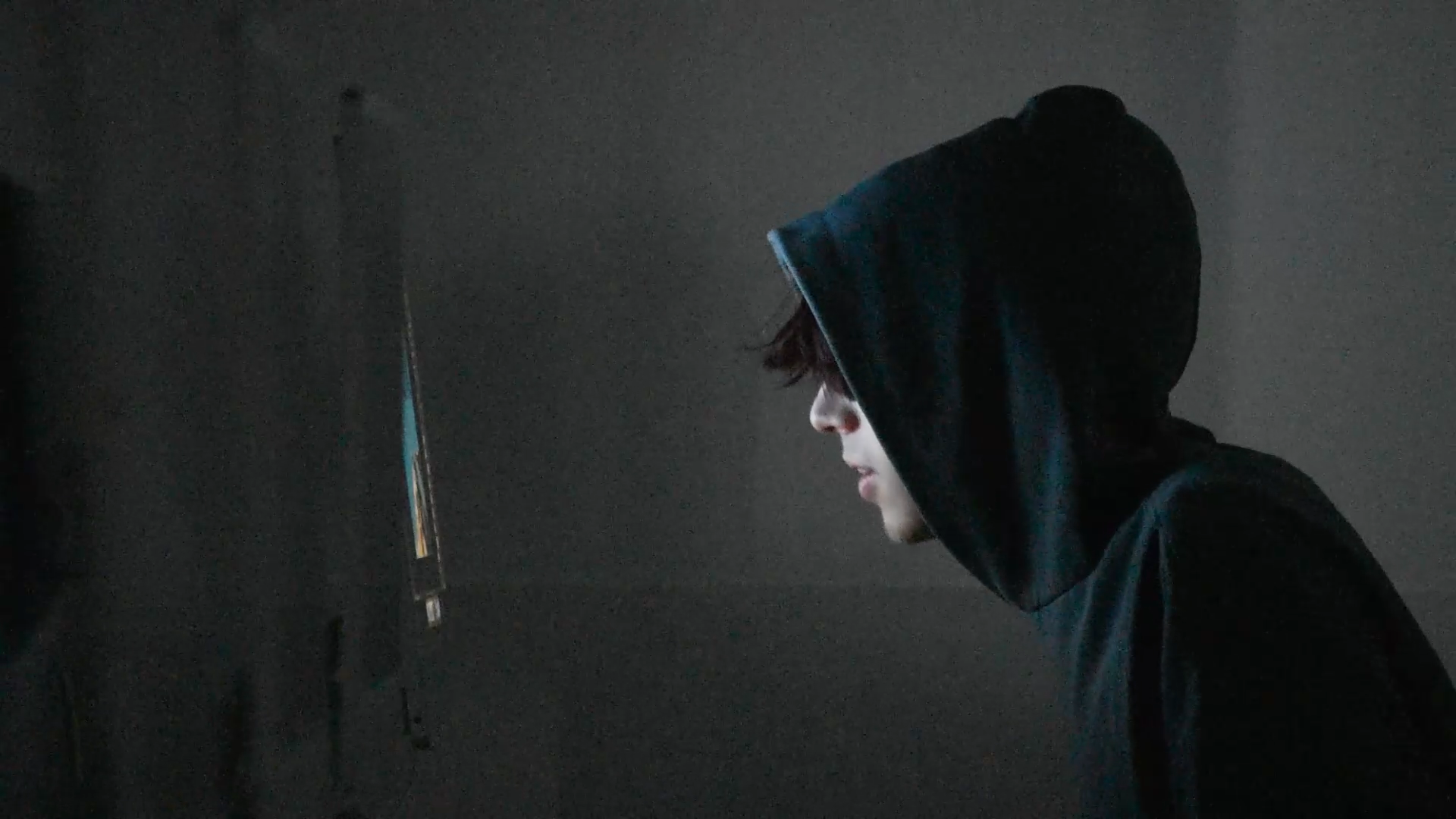 Frame from live action hacker video